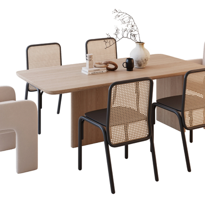 Quiet solid wood dining tables and chairs