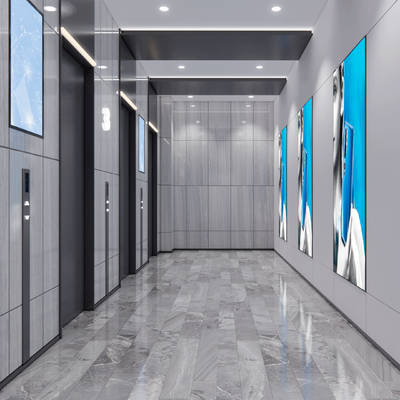 Elevator Hall of Modern Office Building