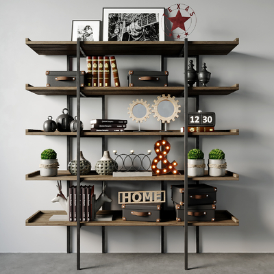 Industrial wind decoration rack