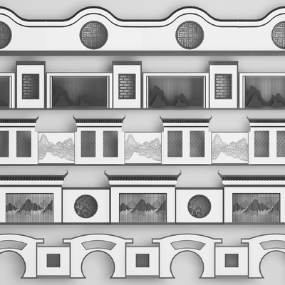 New Chinese-style Enclosure Wall