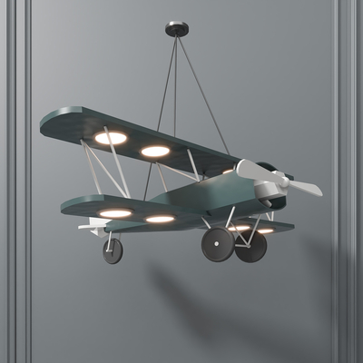 Modern children's airplane chandelier