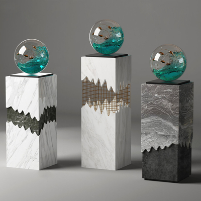 Modern marble spray sculpture ornaments