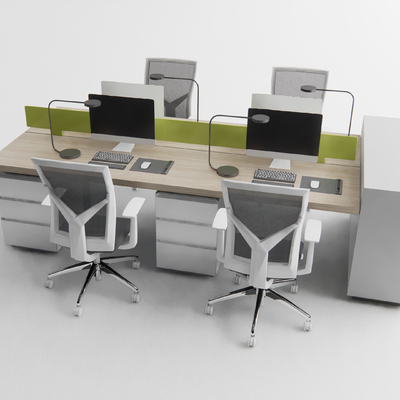 Modern Staff Office Desk and Chair