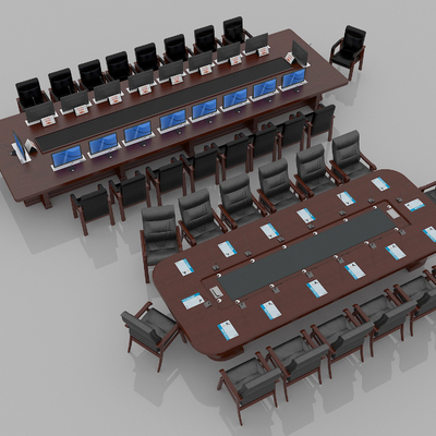 Chinese Conference Room Table and Chair Combination