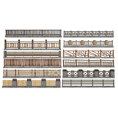 Neo-Chinese Style guardrail landscape wall