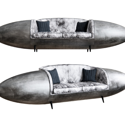 Modern bullet two-seat sofa