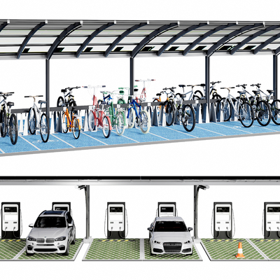 Modern Bicycle Parking Shed