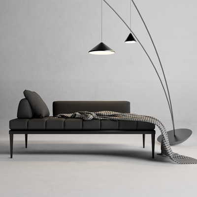 Modern Leather Chaise