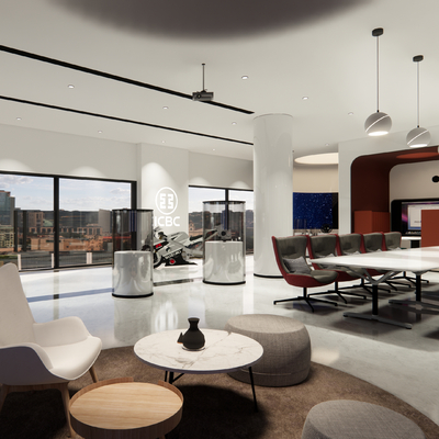 Modern office reception room