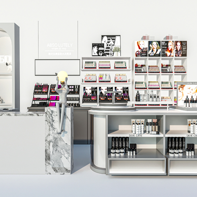 Modern Cosmetics Booth Counter