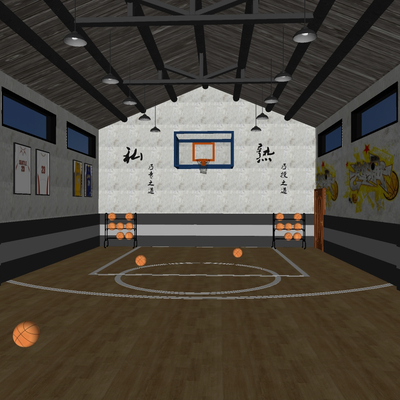 modern gymnasium basketball hall