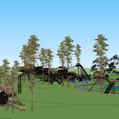 Modern Park View Tree House Camping Base