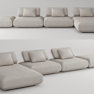 Poliform modern white corner sofa