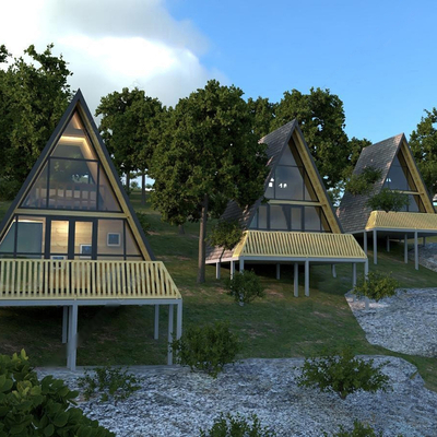 Natural Wind Triangle Homestay Wooden House Tree House