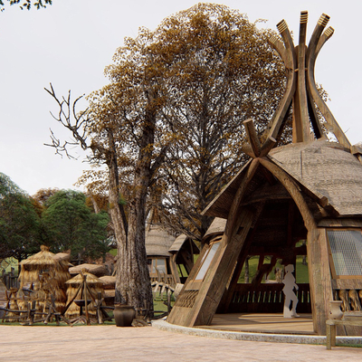 Natural Wind Primitive Tribal Park Landscape