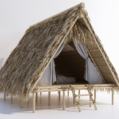 New Chinese-style thatched cottage pergola barn