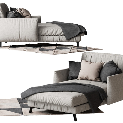 Modern gray sofa chaise longue