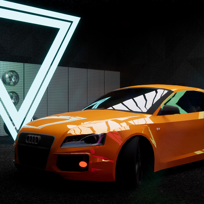 Orange Audi sports car