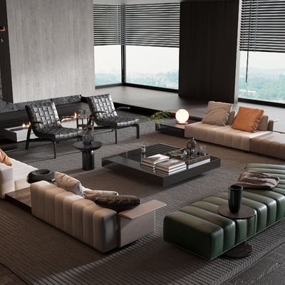 Minotti modern fabric Sectional Sofa