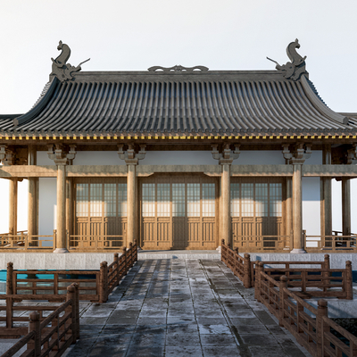 Chinese Ancient Architecture Ancestral Hall