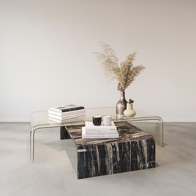 Minotti modern marble coffee table