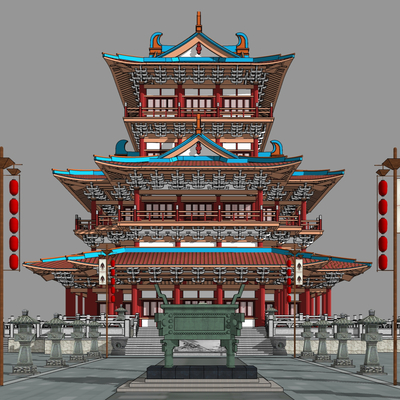 Chinese-style ancient tower