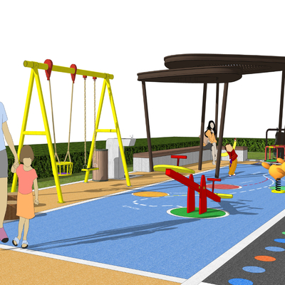 Modern outdoor children's playground