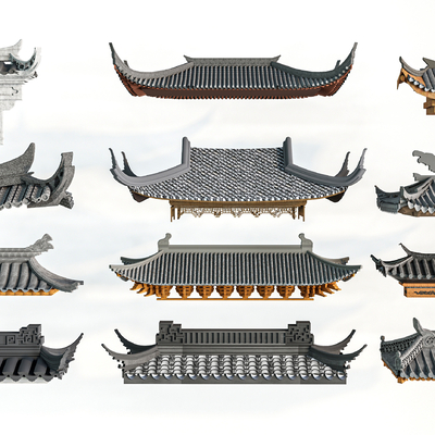 Chinese Eaves Door Head Roof