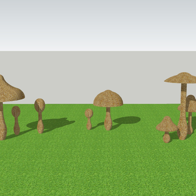 New Chinese Rattan Mushroom Sculpture