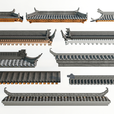 Chinese-style ancient building eaves