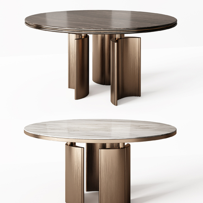 Minotti modern marble dining table combination