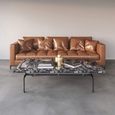 Poliform modern leather multiplayer sofa