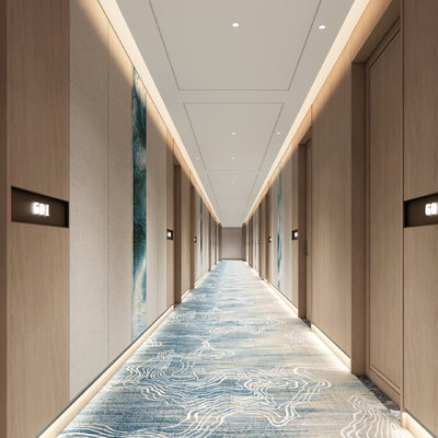 New Chinese Hotel Hallway