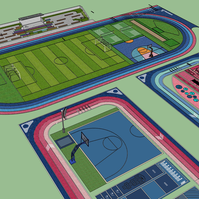 modern sports football field