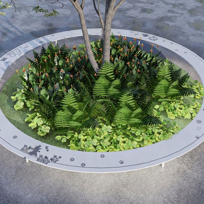 Modern outdoor tree pool stool