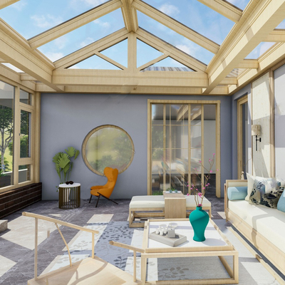 Modern Terrace Sun Room Glass Room