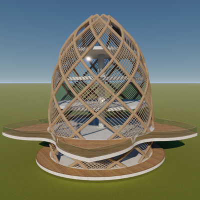 Modern rotating observation tower