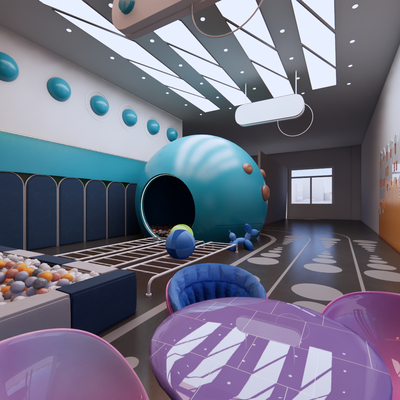 Modern Culture and Education Space Kindergarten Activity Room