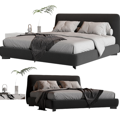 Molteni & C Modern Fabric Double Bed