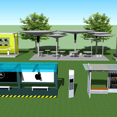 Modern Beautiful Countryside City Bus Station