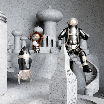 Modern Spaceman Sculpture Ornaments