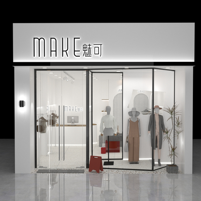 Modern Minimalist Cold Style Women's Clothing Store