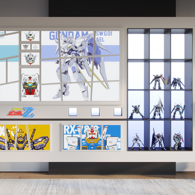 Modern Gundam Decorative Cabinet Wall