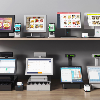 modern cash register ordering machine