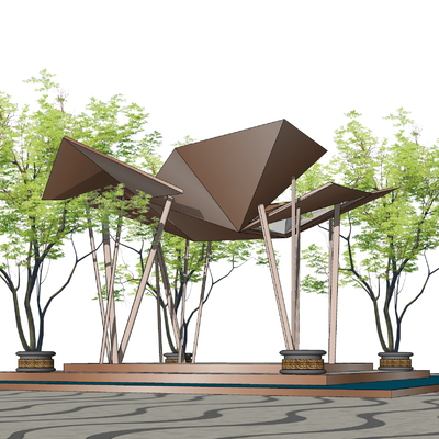 Modern Folding Line Pavilion