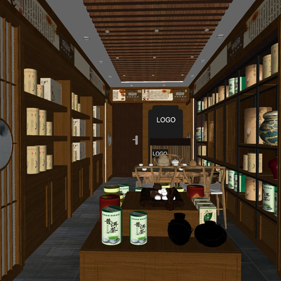 New Chinese-style Tobacco, Wine and Tea Shop