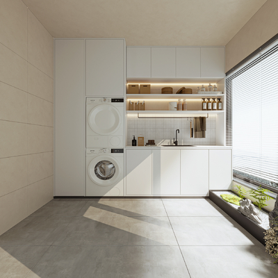 Modern Laundry Cabinet