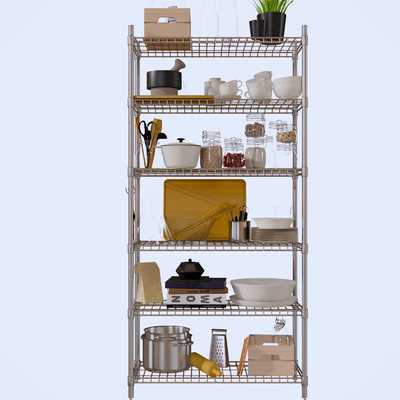 Modern Kitchen Stainless Steel Storage Rack