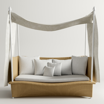 Modern rattan sofa bed