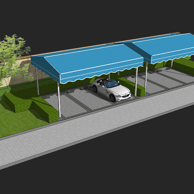 Modern parking shed